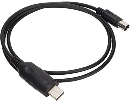 Dioche Câble de Fréquence d'écriture DIN 8 Broches Câble de Programmation USB Mini Prise DIN 8 Broches pour FT‑100D FT‑817 ‑857 ‑897 CT‑62 – Durable et Facile à Utiliser