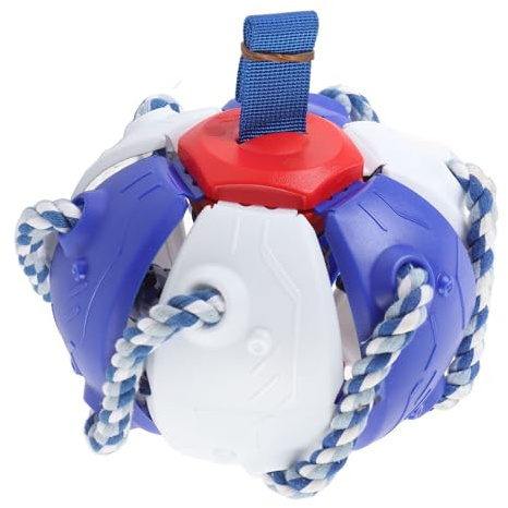 OKOVO Soucoupe Volante Balle Chien Jouet résistant à l'usure résistant à l'eau interactif Chien Disque Balle pour Jeux de Plein air (Bleue)