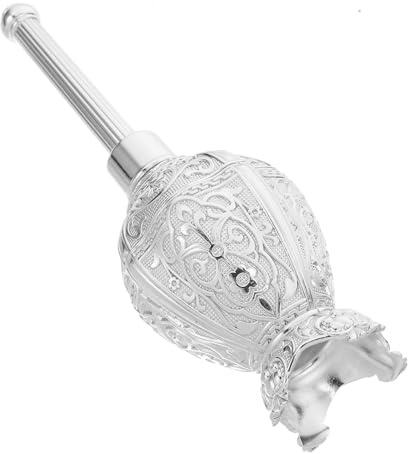 BESTonZON Bouteille d'eau et Construction Robuste Bénite en Alliage de Zinc et Verre Argenté, Design Élégant pour Occasions Religieuses et Spirituelles