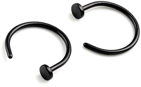 JSDDE Piercing Chirurgenstahl Edelstahl 20G Nasenpiercing Nasenring Fake Hoop Spirale Nasenstecker Nasenschraube Ohr Augenbraue Lippe Körperpiercing 8MM