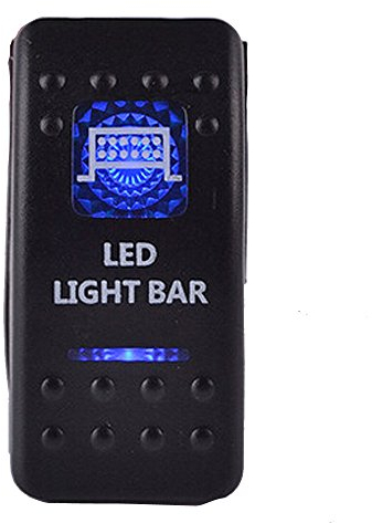 E Support™ 12V 20A Barra oscillante Interruttore Blu LED cruscotto Luce Barca Auto 5pin Light
