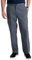 Haggar Mens Non Iron Expandable Plain Front Trousers, Charcoal Heather, 36 W/32 L