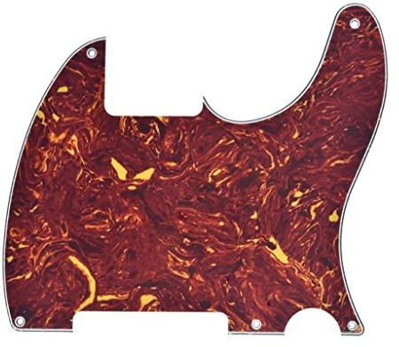 KAISH Pickguard/Schlagbrett für Fender Esquire, blank, ohne Tonabnehmer, 5 Löcher, Farbe: Vintage Tortoise
