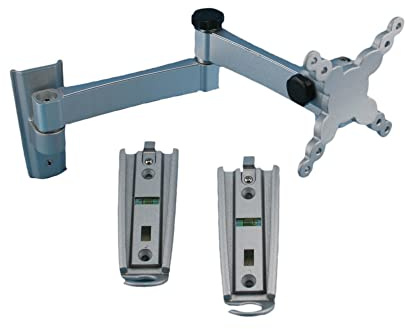 Ready America Strong Arm Removable LCD TV Wall Mount, Travel Accessories for RV, Camper, Truck, Dual-Locking Mounting Stations, Tilts, Pans, & Extends, Earthquake, Fire, Flood Safety,Gray