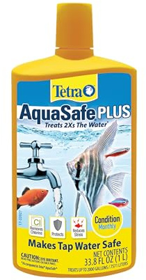 Tetra 16163 AquaSafe Plus Water Conditioner, 33.8-Ounce (Packaging may vary)