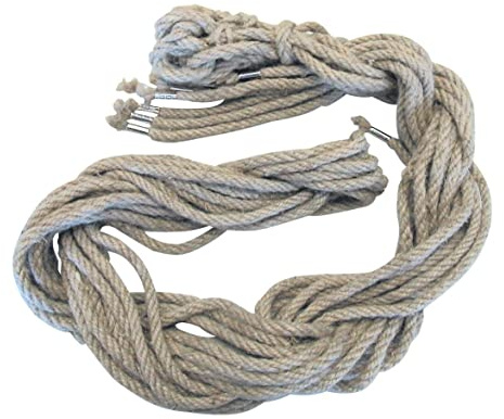 Kerbl 3776 Bindestrick aus Naturfaser, 250cm Länge, 8mm Durchmesser, 10 Stück