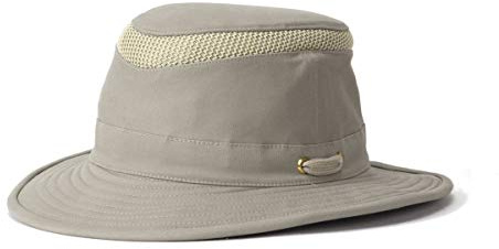 Tilley T5MO Organic Cotton Airflo Hat, Khaki with Olive Underbrim, 7 1/8