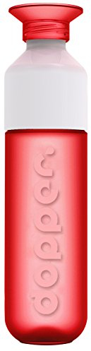 Preserve Dopper Water Bottle, Simply Red, 15.25 oz, Plastic, Reusable, Wide Mouth, Convertible Design, Eco-Friendly