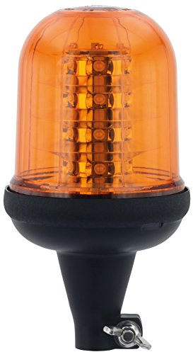 AdLuminis LED Rundumleuchte orange verschiedene Ausführungen, für 12V und 24V Spannung, Blinkleuchte Warnleuchte für Straßenverkehr KFZ (g - groß mit flexiblem Fuß)
