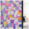 Concus-T Pellicola vetri Anti-UV Elettricità Statica Nessun Adesivo Vinile Premio Decorativo Bicchiere Pellicole Per Vetri Con l'Arte Geometrica Colorata 45x200cm
