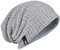 Herren Übergröße Beanie Slouch Schädel Kappe Stricken Winter Strickmütze B08 (Blass)