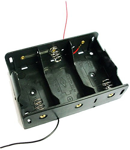 Caisse COUPLEUR Boite Support pour Pile Batterie ACCU 3 x D 20 LR20 R20 HR20 avec Fil +&- / Support DE Montage avec Connexion pour MODELISME, Montage ETC...