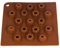 BlueFox Silikonform Gugelhupf, Pralinenform Silikon, Eiswürfelform, Schokoladenform für Kuchenverzierung, Fondantform, Förmchen antihaftbeschichtet Küchenhelfer, Silicone, Farbe: Braun