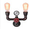 Wasserrohr Retro Lichter Wohnzimmer Wandlampe Rustikale Kerze Wandleuchte Industrial Vintage Kupfer Eisen Rohr E27 Pendelleuchte Schlafzimmer Küchenlampe Wandleuchten Keine Lichtquelle,2 bulbs