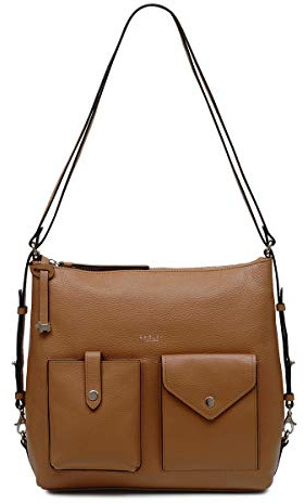 Radley London Wilton Way Medium Zip Top Casual Leather Shoulder Bag Brown Size: M
