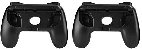 ASHATA Hand Grip Case,Ergonomic Games Handle Grips Case ABS Antiwear Controller Protective Cover Fit for JoyCon,Universal Game Grip Handle Controller Case(black)