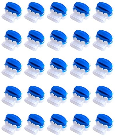 QWORK 25 Pezzi Morsetti per Cavi/Cavo Connettore con Gel per Giardino & Outdoor e Rasaerba Robot Automower, Set di Connettori per il Filo Perimetrale dei Robot Tagliaerba