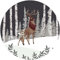 Komar Disney DOT runde und selbstklebende Vlies Fototapete von Disney - Bambi Great Prince - Ø Durchmesser 125 cm - Hirsch, Babyzimmer, Babytapete, Kinderzimmer, Wandtattoo - DD1-014