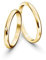 JC Trauringe Gold 333 Gold Paarpreis Poliert I Partnerringe Gelbgold mit Gravur in edler Schatulle I 2 Hochzeitsringe Herrenring ohne & Damenring mit Zirkoniasteine I ICT51