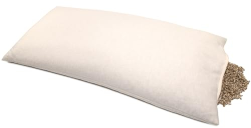 GIRAFFENLAND Bio Dinkelspelzkissen 40x80cm, Bio-Flanell + Bio Füllung, direkt befüllt