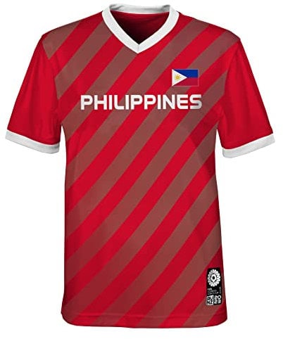 Official 2023 Women's Football World Cup Youth Team Shirt, Philippines, Red, 10-12 Years