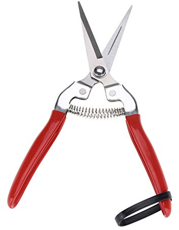 TOPINCN Garten-Astschere, Funktionale Gartenschere, Baumschneider, Scharfe Obstbaum-Bonsai-Pflanzen-Trimmschere, Gartenschere, Werkzeug, Handschere mit Sicherheitsverschluss (Gerader Kopf)