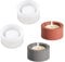 Feliciay Lot de 2 bougeoirs en silicone pour bougies chauffe-plat, en forme de bougeoir, en béton, pour porte-bougies, en résine, en fonte de résine, bougies parfumées, savon, moule à bijoux, moulage