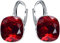 MŚ 1997 MENNICA ŚWIDNICKA Hängende Ohrringe 925 Silber mit Marken Kristall Zirkonia - Damen Schmuck Echt Silberne Hänge Ohrhanger Ideal Geschenge (Rot)