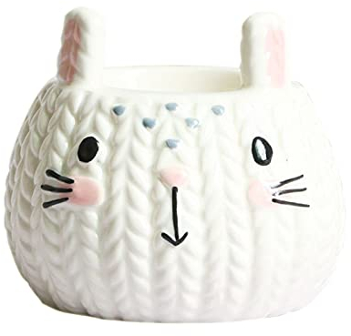 Batidores para Cocinar Conejo Cerámica Bandeja De Huevos Pintada A Mano Lindos Adornos Pequeños Desayuno Infantil Huevera Hornear Taza Pequeña Batir Batir (Color : A) Good