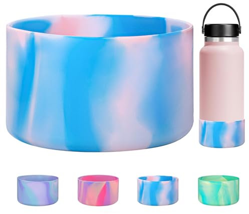 HEYSKAY Protective Flask Silicone Boot 32oz 40oz for Wide Mouth Hydro Flask Water Bottle Bottom Cover Base, and Compatible with Yeti, Simple Modern and Other Water Bottle with 3.56inch Bottom Diameter