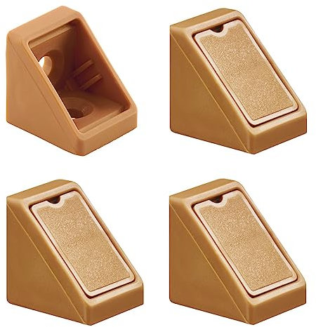 cyclingcolors 4x Staffa angolare plastica connettore 18mm giunzione angolare giunto ad angolo, Marrone chiaro