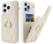 SailorTech iPhone 14 Pro Hülle Mit Kartenhalter, Ring-Ständer, Kartenfach Und Standfunktion Für Frauen, Niedliche Und Modische Handytasche - Beige