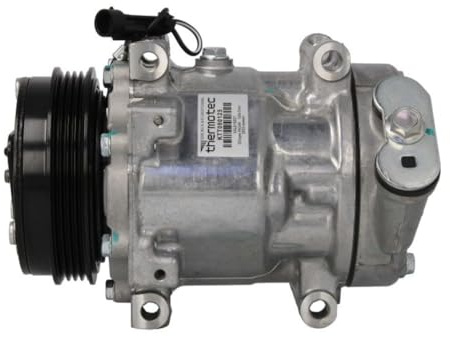 THERMOTEC A/C Kompressor für Klimaanlage Klimakompressor mit ID: 7V16 Kältemittel: R134a PAG 46 mit 112mm Riemenscheibe 4-Rillen Kompatibel mit FIAT Ducato Kastenwagen 250, 290 1607139480 504005418