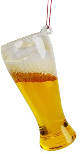 itsisa Baumschmuck Weißbierglas Weizenbierglas - Baumkugel Bier Glas, Weihnachtsdeko, Christbaumkugel, Weihnachten