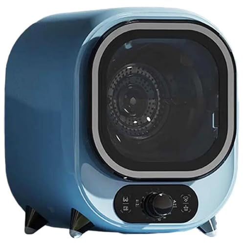 Qiang Mini Trockner Wäschetrockner Klein Dryer Machine 0.8kg/450W 2 Programme,Überhitzungsschutz Schonendes,Präzises Trocknen,Freistehend/Unterbau,Blue