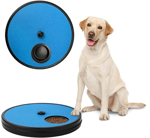 NQEUEPN Almohadilla para Rascar Uñas para Perros, 3 en 1 Redondo Girable Rascador de Uñas para Perros Caja de Almacenamiento de Alimentos Lentos Diversión para Regalo de Mascotas Cuidado de Uñas