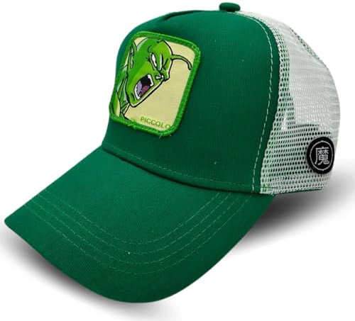 INN Baseballmütze Unisex mit Drachenball-Motiven, Baumwolle und Polyester, Kopfdurchmesser 56-60 cm, Anime-Fan, grün, 32