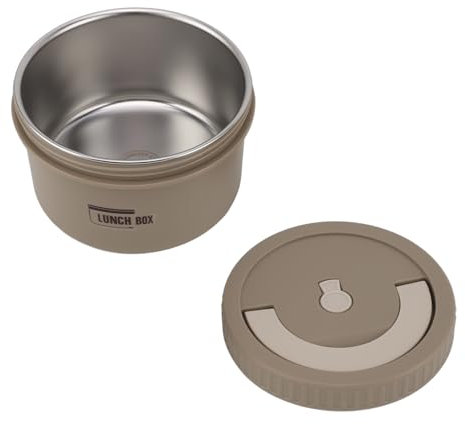 HEEPDD Lunch Container Scatole per il Pranzo Box Utensili da in Acciaio Inossidabile 316 (Marrone scuro)