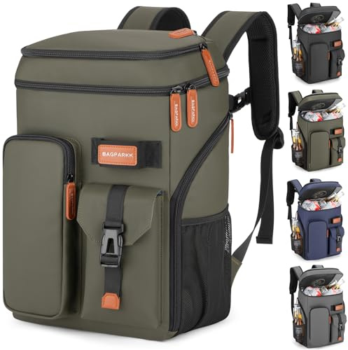 Isolierter Kühlrucksack, 33 Dosen, multifunktional, doppelstöckig, auslaufsicher, Kühltasche mit Brustgurt, große Kapazität, leicht, Reisen, Camping, Strand, Kühler, Eistruhe für Männer und Frauen