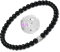 Apocalyptic-K Ladies Natural Gemstone Armband, 5MM 925 Sterling Silber Rhombisch, 4MM Spinell Perlen Armband für Frauen (Schwarzer Turmalin-Rund,4MM)