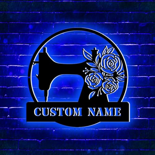 Personalisiertes Neonschild für Wanddekoration, individuelles Metallnähen, LED-Beleuchtungsschild, Wandkunst, Vintage-Quilt-Dekor, Muttertags-Geburtstagsgeschenk für Mutter, Mutter, Oma (Stil 3)