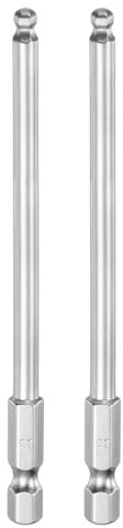QUARKZMAN 2 Stück Kugelkopf Innensechskant Schraubendreher 4mm(H4.0) Sechskantschaft Ball End Hex 100mm Lange Magnetischen 1/4 S2 Legierter Stahl SchraubendreherBitsatz Elektrowerkzeuge