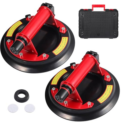 HSEAMALL Ventosa de cristal de 8 pulgadas, con capacidad de carga de 150 kg, elevador de ventosa, para terraza, azulejos, cristal, ventosa para vidrio grande, laminado, azulejos, soporte de succión