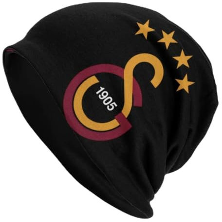 Gök-Türk Beanie Mütze Galatasaray GS schwarz mit Logo - perfekt für Sport