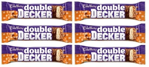 Double Decker Chocolate Bars - 6 Pack | Deliciously Crunchy & Chewy Treats | Perfect for Snacking & Sharing