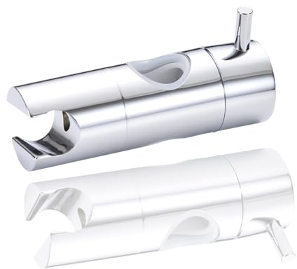 AWAVM Shower Bracket, Universal, Adjustable, Rotating, Silver, ABS Plastic, Wall Mount