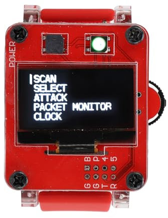 Programmier Bares Entwicklungs Platinen Modul, Programmier Bare Uhr mit 1,3 Zoll OLED Bildschirm, Angriffs Kontroll Test Werkzeug Wireless Fidelity Watch (Rot)