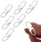 6 Pcs Zipper Lock Clips, Anti Theft Zipper Clips Anti Theft Deterrent Carabiner Zipper Locks, Dual Opening Snap S Hooks Zipper Pull Replacement for Camping Traveling Handbags Backpacks Locks-Silver