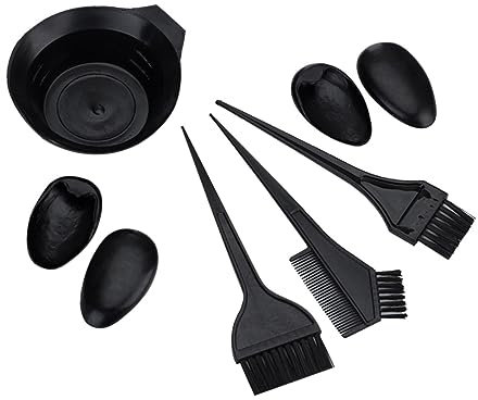 CRILSTYLEO 1satz Haarfärbkit Teiliges Haarfärbeset Mit Schüssel Pinsel Kamm Und Ohrenschutz Für Müheloses Färben Zu Hause Salon Praktische Diy Färbetools Schwarz