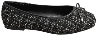Yours - Boucle Ballerina Pumps in Extra Wide Eee Fit - Women's Black